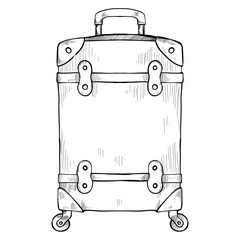 suitcase handdrawn illustration