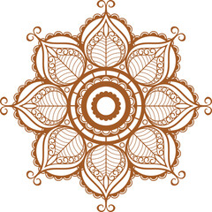 Wall Mural - Elegant mandala background vector illustration design. pattern Unique mehndi designs symbol for meditation yoga logo,henna design,muslim wedding ornament, hindu tattoo ,healing logo,villa logo,wellnes