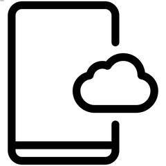 Canvas Print - mobile cloud icon