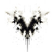 Rorschach inkblot isolated on a white background. 