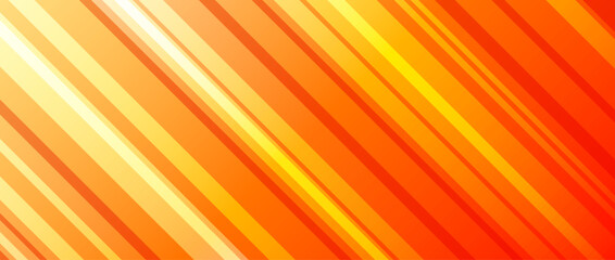 Poster - Abstract yellow orange background with diagonal lines. Red yellow texture with smooth gradient and stripes. Modern template for banner, presentation, flyer, poster, brochure, magazine, leaflet. Vector