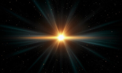 Wall Mural - light effect flare glowing light explodes light effect ray shining sun bright flash special lens fla