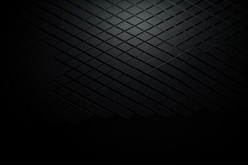 Poster - texture abstract dark modern background grid geometric black pattern metal mesh wallpaper design metallic carbon textured industrial grill seamless fiber light illustration technology steel