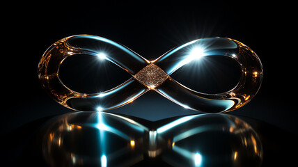 Wall Mural - glowing infinity symbol isolated sign on the background