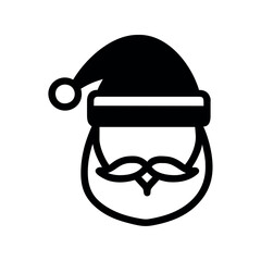 Sticker - santa face icon