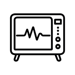 Poster - electrocardiogram monitor icon