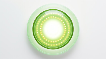 Aufkleber - green light fluorescent button isolated on the background of computer graphics website design