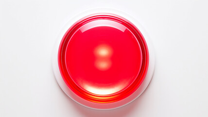 Aufkleber - red light fluorescent button isolated on the background of computer graphics website design