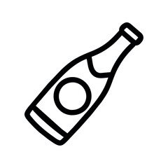 Sticker - champagne bottle icon