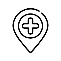 Poster - hospital location pin icon