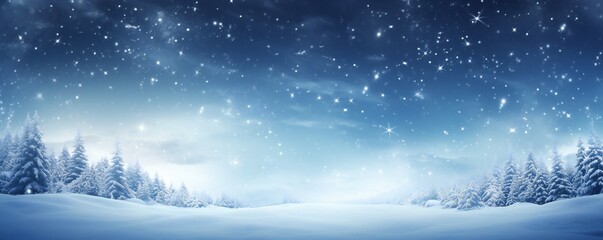 Wall Mural - magical dramatic snow theme winter background generative ai