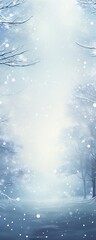 Wall Mural - Soft fog winter snow theme landscape frame background Generative AI