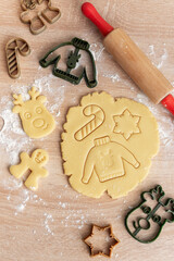 Wall Mural - Christmas baking, gingerbread cookies