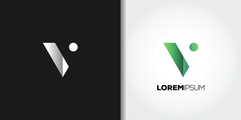 abstract v logo