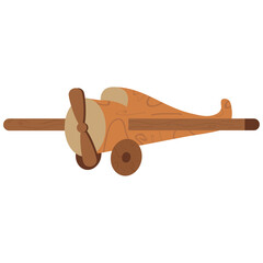 Canvas Print - wooden toys airplane