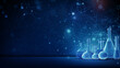 © kichigin19 - abstract background with copy space theme chemistry test tubes experiments.