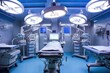 sterilized operation theater with surgical lighting setup