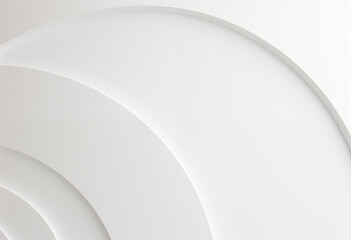 Fototapete - A white abstract background with half circles