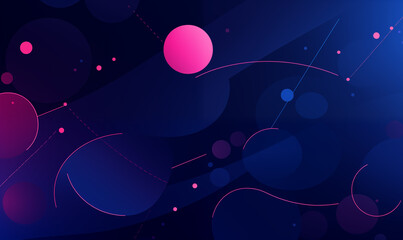 Fototapete - Abstract background with blue blue and violet shapes, in the style of dynamic lines and shapes