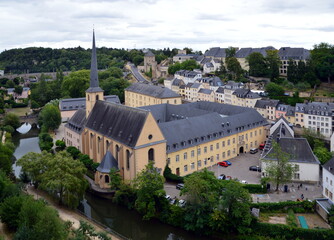 Sticker - Historical Monastery in the Neighborhood Grund in the Capital of Luxemburg