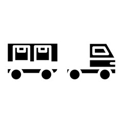 Canvas Print - Container Truck Icon