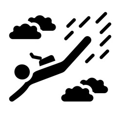 Canvas Print - Sky Diver Icon