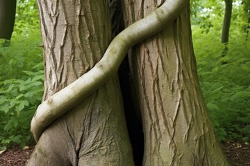 Poster - trio of intertwined tree trunks