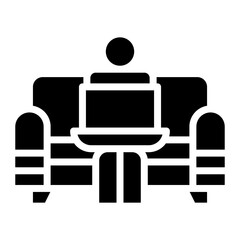 Sticker - Working on Couch Icon