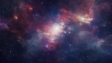 Fototapeta Kosmos - Nebula and stars in deep space Generated by ai