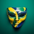 illustration of bright carnival mask in the colors of the brazilian, Generative ai