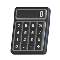 Poster - 3D Model of Calculator. Calculator Design in 3D. Intriguing 3D Model of Calculator.
3d illustration, 3d element, 3d rendering. 3d visualization isolated on a transparent background