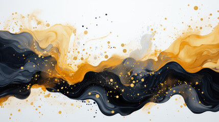 Canvas Print - Sparkling Shimmering Color Ink Abstract Background 