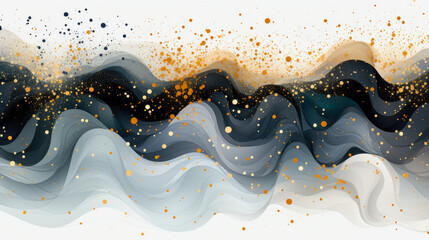 Canvas Print - Sparkling Shimmering Color Ink Abstract Background 