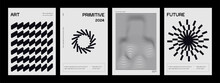 Posters With Silhouette Minimalistic Basic Figures, Extraordinary Graphic Assets Of Geometrical Shapes Swiss Style, Modern Minimal Monochrome Print Brutalist.