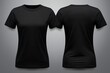 blank black basic shirt female