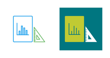 Poster - Set Square and Graph Vector Icon