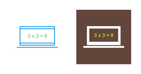 Poster - Online Calculation Vector Icon