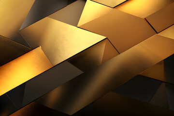 Wall Mural - Golden shapes abstract style background