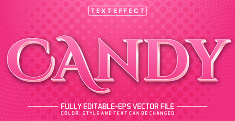 Poster - Candy pink font Text effect editable