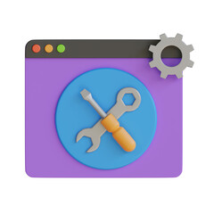  - 3D Model of Maintenance in Purple. Purple Maintenance Design in 3D.
3d illustration, 3d element, 3d rendering. 3d visualization isolated on a transparent background