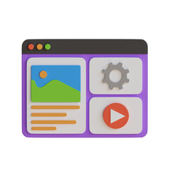 Aufkleber - 3D Model of Content Management. Content Management Design in 3D.
3d illustration, 3d element, 3d rendering. 3d visualization isolated on a transparent background