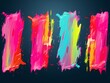 painted brush strokes set of 4, light cyan and magenta, light red and green, sparse use of color