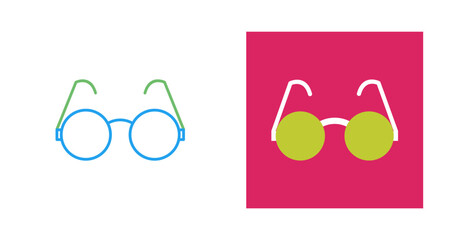 Sticker - Reading Glasses Vector Icon