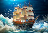 Spielzeug Wasserwelt - Segelschiff im Sturm