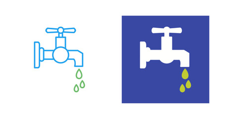 Canvas Print - Water Tap Vector Icon