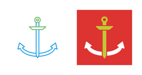 Sticker - Anchor Vector Icon