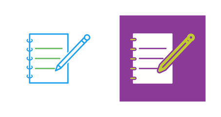 Poster - Notebook & Pen Vector Icon