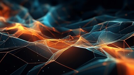 Wall Mural - digital 3D abstract background with data search technology concept and copy space