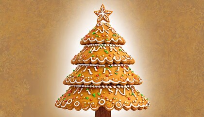 Canvas Print - Christmas tree made of cookies