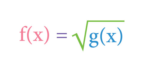 Canvas Print - Irrational algebraic functions in mathematics. Scientific resources for teachers and students.